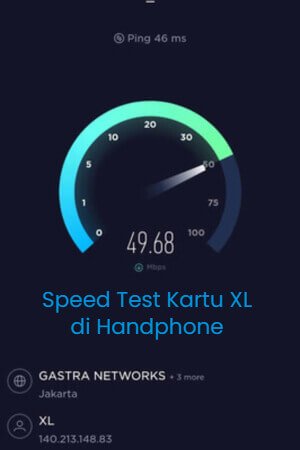 Speed Test XL di Handphone Android