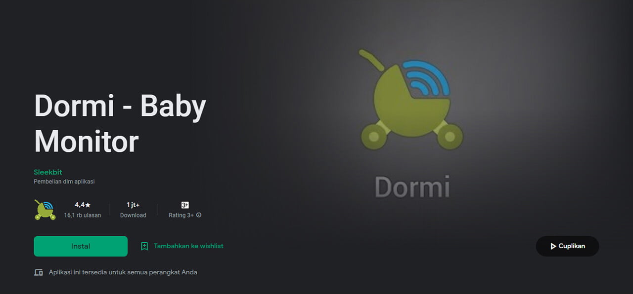 Aplikasi Android Monitor Bayi Dormi - Baby Monitor