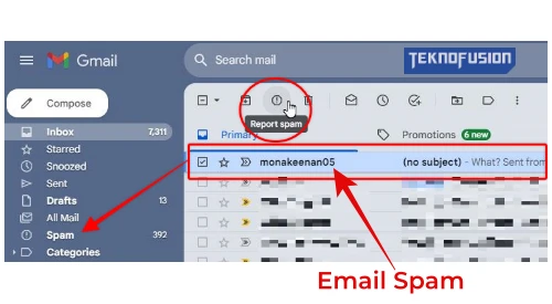 Cara Laporkan Email Spam di Gmail